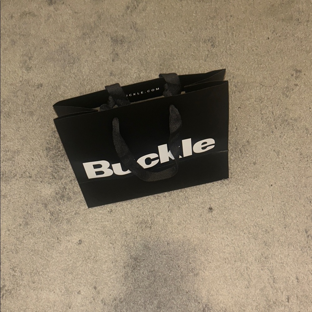 Buckle Black Shopping Bag
